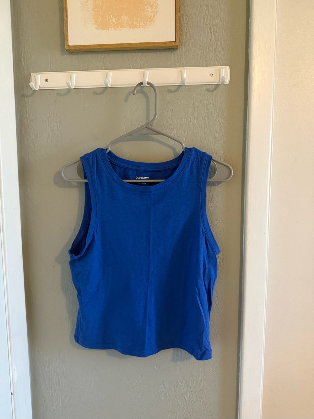 Old Navy Women's Bright Blue Sleeveless Crop Tank
